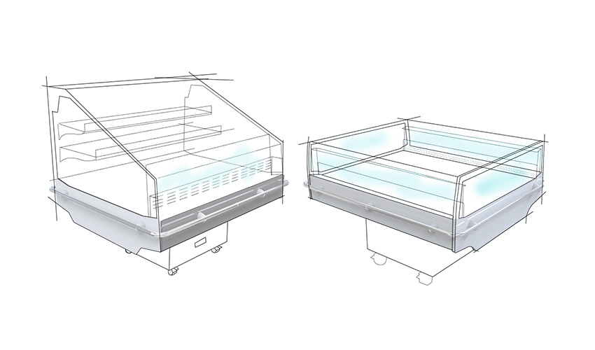 Meuble d'animation libre-service bac promotionnel