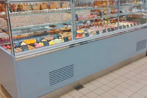Vitrine boulangerie - gris